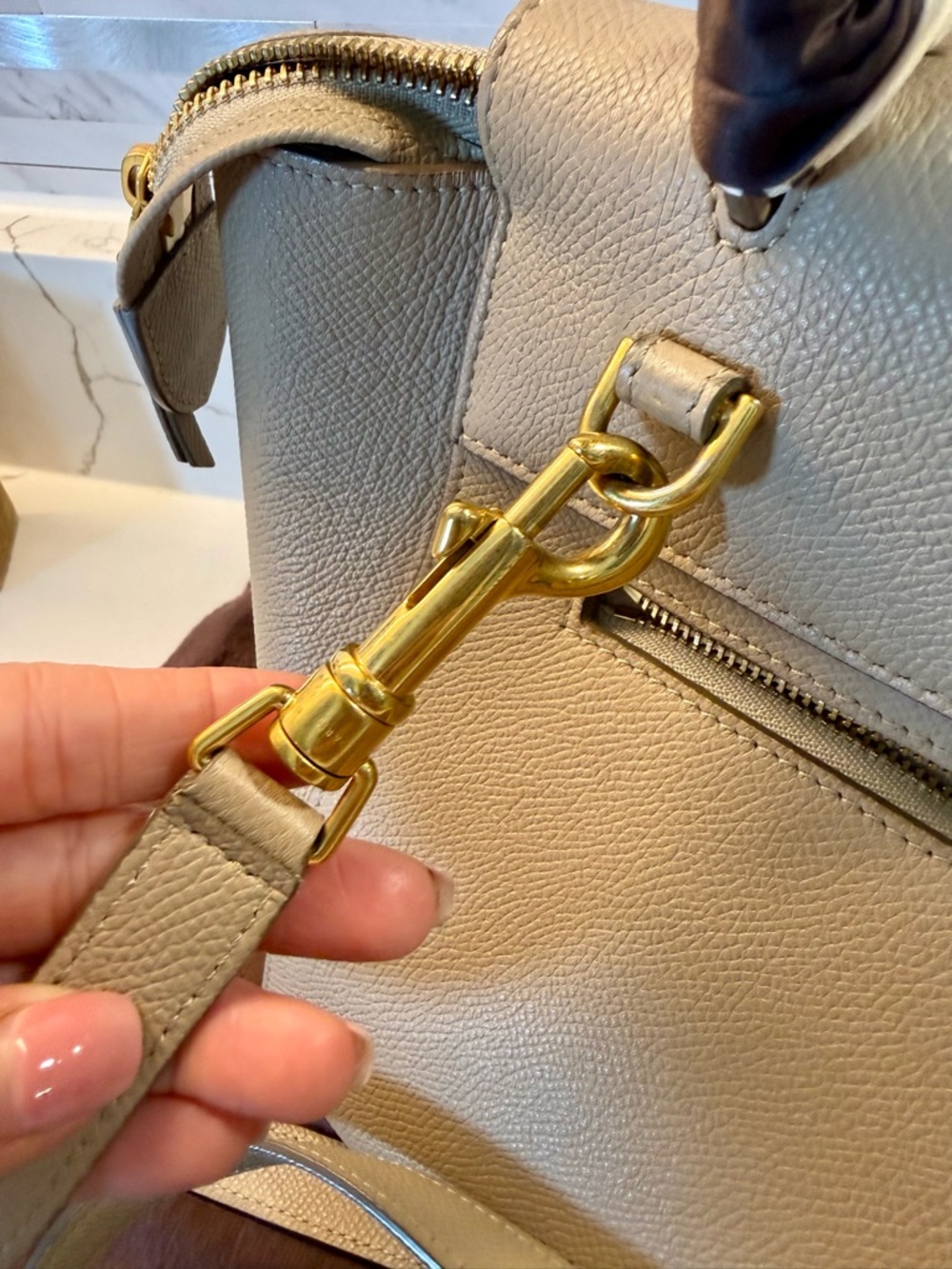 Celine Mini Belt Bag – Taupe Grey Grained Calfskin - Picture 13 of 16